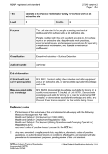 NZQA registered unit standard 27240 version 2  Page 1 of 4