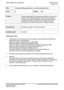 NZQA registered unit standard 8915 version 6  Page 1 of 4