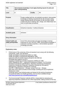 NZQA registered unit standard 21633 version 4  Page 1 of 5