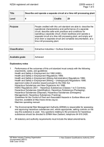 NZQA registered unit standard 22059 version 2  Page 1 of 4