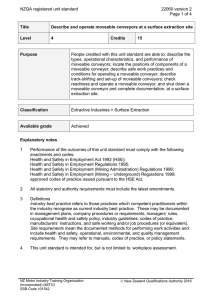 NZQA registered unit standard 22060 version 2  Page 1 of 4