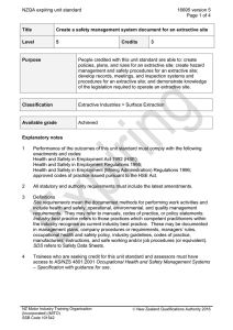 NZQA expiring unit standard 16695 version 5  Page 1 of 4