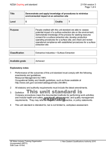 NZQA unit standard 21154 version 3