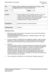 NZQA registered unit standard 28797 version 1  Page 1 of 4
