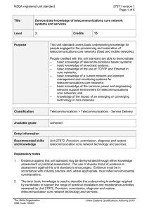NZQA registered unit standard 27971 version 1  Page 1 of 6