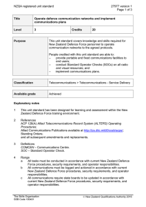 NZQA registered unit standard 27977 version 1  Page 1 of 3