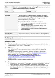 NZQA registered unit standard 27978 version 1  Page 1 of 3