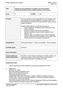 NZQA registered unit standard 28860 version 1  Page 1 of 4
