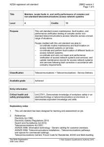 NZQA registered unit standard 28862 version 1  Page 1 of 5