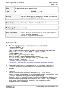 NZQA registered unit standard 23885 version 2  Page 1 of 3