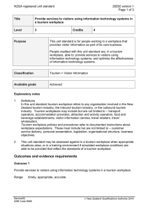 NZQA registered unit standard 28292 version 1  Page 1 of 3