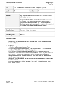 NZQA registered unit standard 25756 version 2  Page 1 of 4