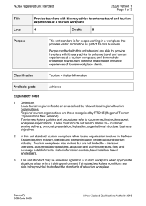 NZQA registered unit standard 28290 version 1  Page 1 of 3