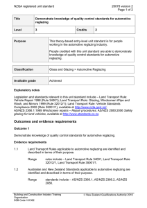 NZQA registered unit standard 26078 version 2  Page 1 of 2