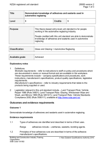 NZQA registered unit standard 26080 version 2  Page 1 of 3