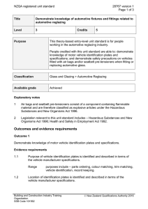 NZQA registered unit standard 28767 version 1  Page 1 of 3