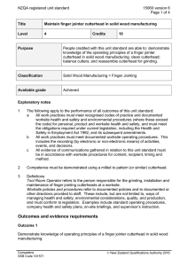NZQA registered unit standard 15060 version 6  Page 1 of 4