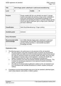 NZQA registered unit standard 15061 version 6  Page 1 of 5