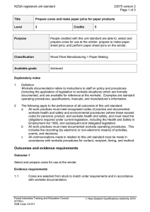 NZQA registered unit standard 23075 version 2  Page 1 of 3