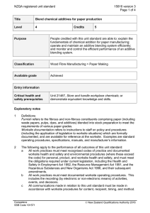 NZQA registered unit standard 15816 version 3  Page 1 of 4