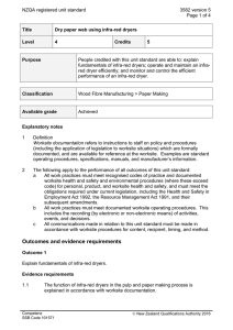 NZQA registered unit standard 3582 version 5  Page 1 of 4