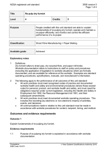 NZQA registered unit standard 3595 version 5  Page 1 of 4
