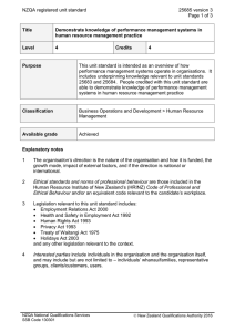 NZQA registered unit standard 25685 version 3  Page 1 of 3