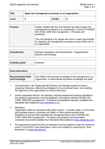 NZQA registered unit standard 29226 version 1  Page 1 of 3