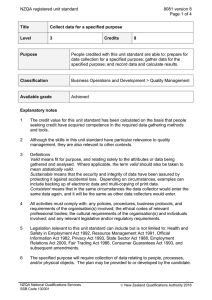 NZQA registered unit standard 8081 version 8  Page 1 of 4