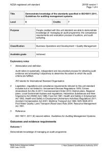NZQA registered unit standard 28190 version 1  Page 1 of 4