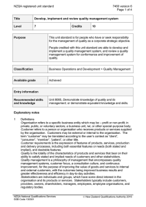 NZQA registered unit standard 7460 version 6  Page 1 of 4