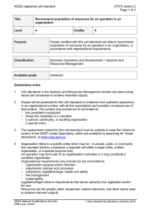 NZQA registered unit standard 27515 version 2  Page 1 of 3