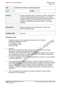 NZQA unit standard 19028 version 4