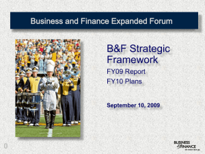 B&amp;F Strategic Framework Business and Finance Expanded Forum 0