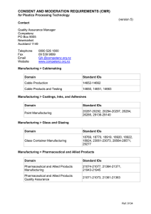 CONSENT AND MODERATION REQUIREMENTS (CMR)