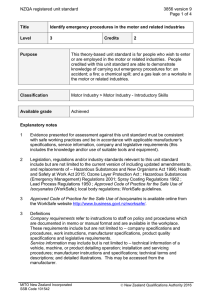 NZQA registered unit standard 3856 version 9  Page 1 of 4