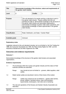 NZQA registered unit standard 3149 version 6  Page 1 of 3