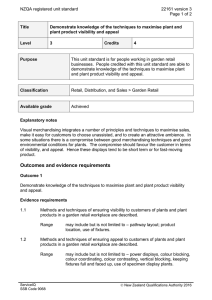 NZQA registered unit standard 22161 version 3  Page 1 of 2