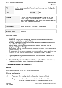 NZQA registered unit standard 3147 version 6  Page 1 of 3