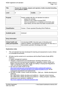 NZQA registered unit standard 23963 version 3  Page 1 of 4
