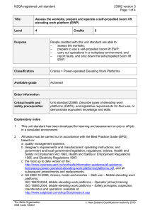 NZQA registered unit standard 23962 version 3  Page 1 of 4