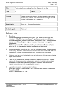 NZQA registered unit standard 26831 version 1  Page 1 of 3