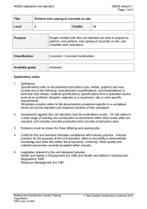 NZQA registered unit standard 26832 version 1  Page 1 of 3