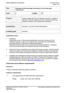 NZQA registered unit standard 27193 version 1  Page 1 of 3