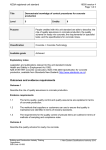 NZQA registered unit standard 18350 version 4  Page 1 of 3