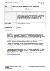 NZQA registered unit standard 26521 version 1  Page 1 of 4