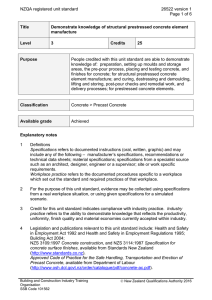 NZQA registered unit standard 26522 version 1  Page 1 of 6