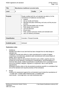 NZQA registered unit standard 27182 version 1  Page 1 of 6