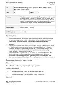 NZQA registered unit standard 231 version 10  Page 1 of 3