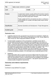 NZQA registered unit standard 25212 version 2  Page 1 of 3